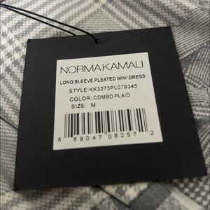 Norma Kamali Gray Patterned Fabric